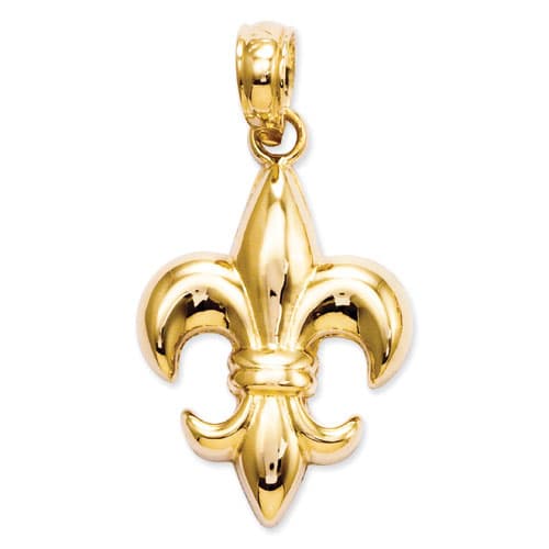 Gold Classics(tm) 14kt. Gold Small Fleur De Lis Pendant - image 