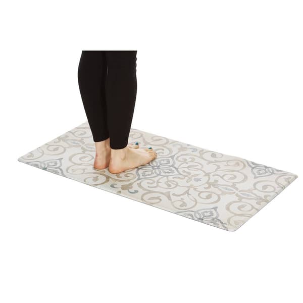 J&V Textiles Cloud Comfort Anti-Fatigue Medallion Kitchen Mat
