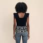Womens Nanette Lepore Sleeveless Ruffle V Neck Eyelet Blouse - image 2
