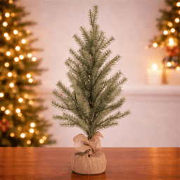 Melrose 3ft. Glittered Pine Tree in Burlap