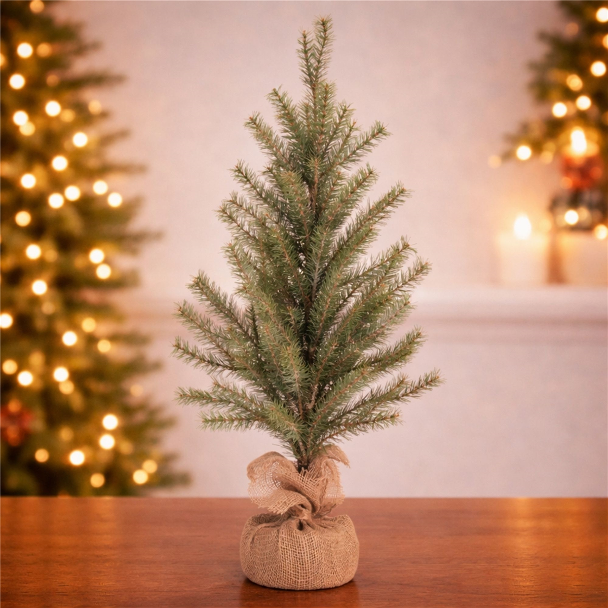 Melrose 3ft. Glittered Pine Tree in Burlap