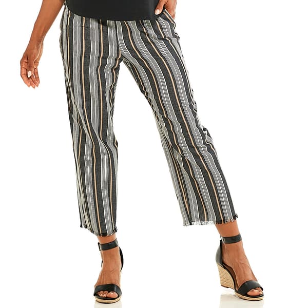 Plus Size Alfred Dunner Marrakech Stripe Ankle Pants with Fringe - Boscov's