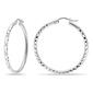 Designs by FMC 2mmx35mm Diamond Cut Round Hoop Earrings - image 2