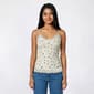 Juniors No Comment Lace Trim Camisole with Bow - image 1