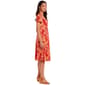 Womens Sami & Jo Short Sleeve Seam Tropical Leaf A-Line Dress - image 3
