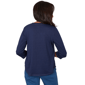 Womens Alfred Dunner Austin Rhinestone Diamond V Neck Blouse - image 2