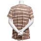 Womens Bobeau Short Sleeve Stripe Tie Dye Babydoll Tee - image 2
