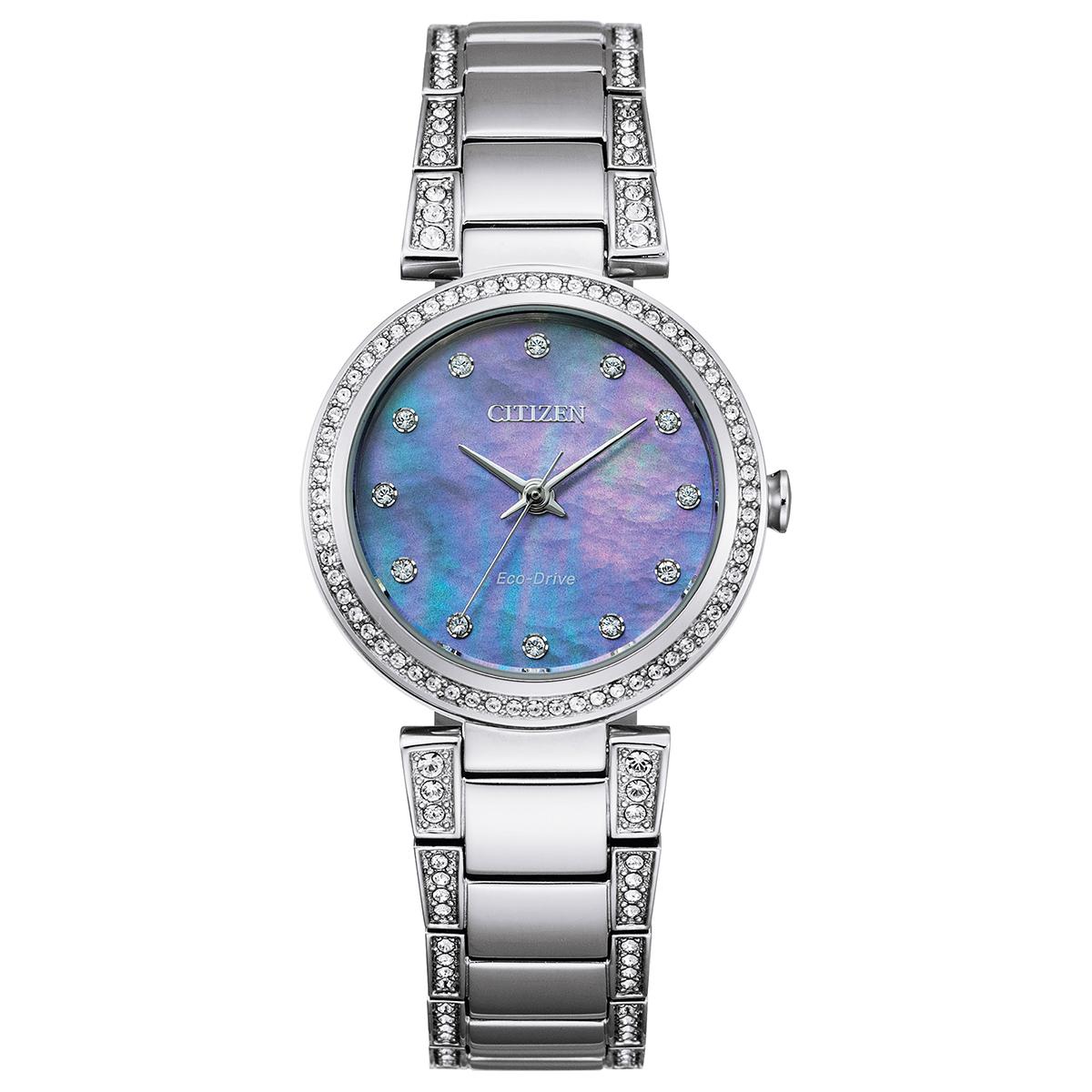 Womens Citizen® Eco-Drive Silhouette Crystal Watch -...