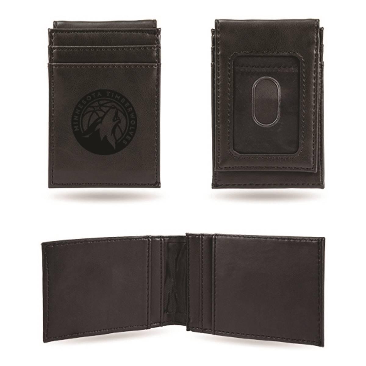 Mens NBA Minnesota Timberwolves Faux Leather Front Pocket Wallet