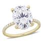 Gemstone Classics(tm) 10kt. Yellow Gold 4 7/8ctw. Moissanite Ring - image 1
