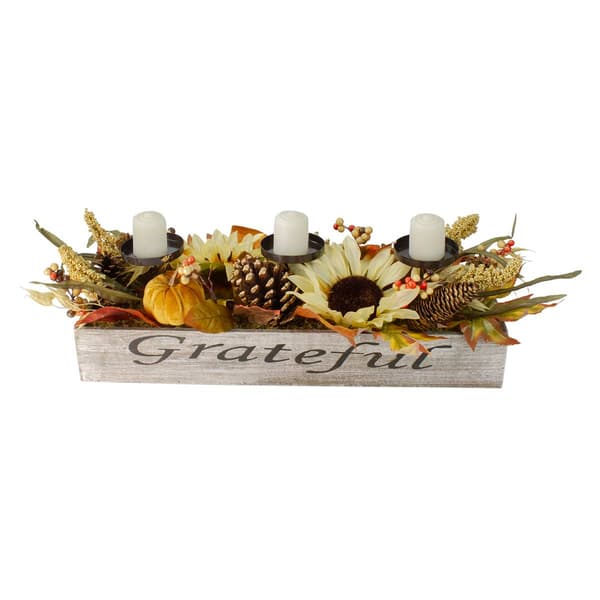 Northlight Seasonal Grateful Rustic Candle Holders
