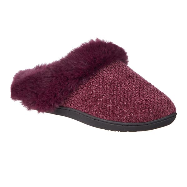 Womens Isotoner Amelia Chenille Knit Hoodback Slippers - image 