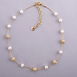 Gloria Vanderbilt Gold & Creme Collar Necklace
