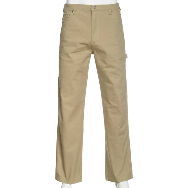 Stretch Cotton Canvas Cargo Trousers for Man in Ruby