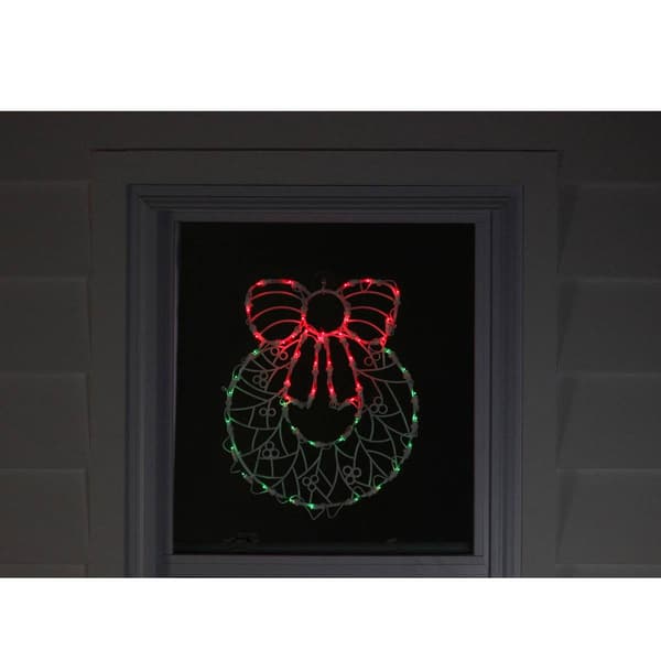 Northlight Seasonal Lighted Wreath Window Decoration