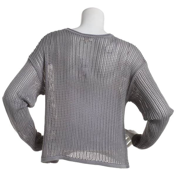 Juniors No Comment Skull Intarsia Pullover Sweater