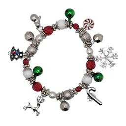 Jingle Bell Bracelet with Stars/Trees/Stocking Charms