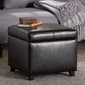 Baxton Studio Leather Storage Cube Ottoman - Dark Brown - image 5