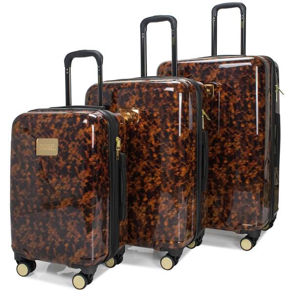 Badgley Mischka Tortoise 3 Piece Expandable Luggage Set - image 