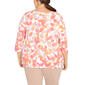 Plus Size Hearts of Palm Printed Essentials Citrus Tee - image 2