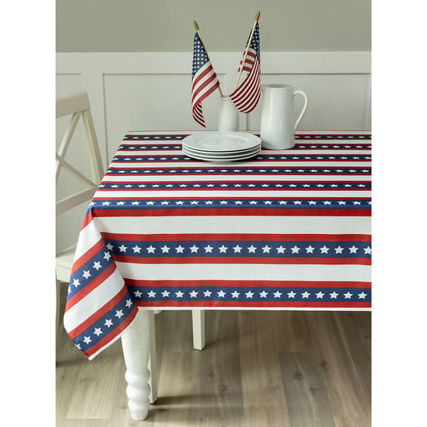 Stars & Stripes Textured Tablecloth - image 
