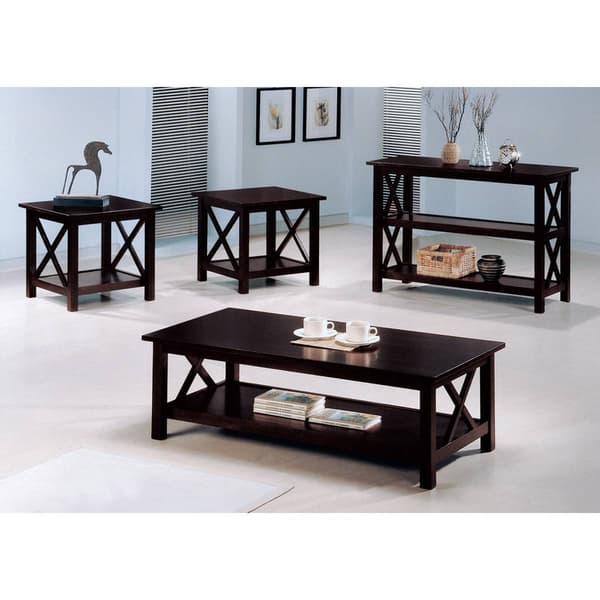 Coaster 3pc. Occasional Table Set - Deep Merlot