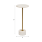 Sagebrook Home Modern Round Marble Top Accent Table - image 8
