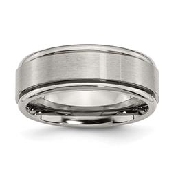 Mens Endless Affection(tm) Titanium Beveled Edge 6mm Wedding Band