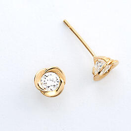 10kt. Gold & Cubic Zirconia Stud Earrings