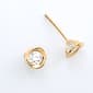 10kt. Gold & Cubic Zirconia Stud Earrings - image 1