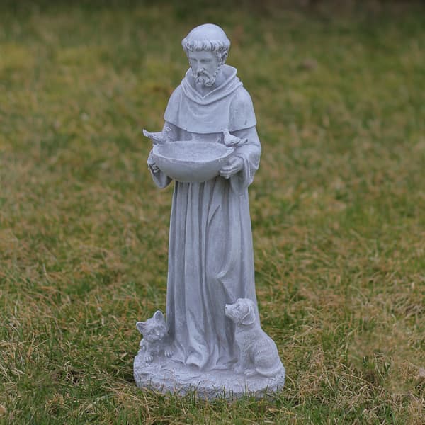 Northlight Seasonal 17in. St. Francis Bird Feeder Statue