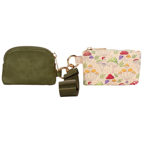 Womens DS Fashion 2 Piece Cardcase With Wristlet - Mushroom/Sage