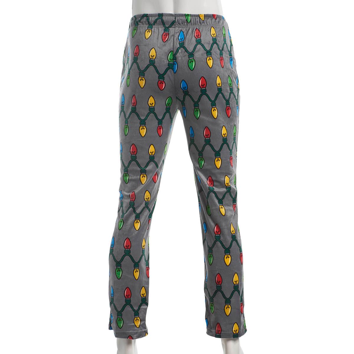 Mens Preswick & Moore® Holiday Lights Silky Fleece Pajama Pants