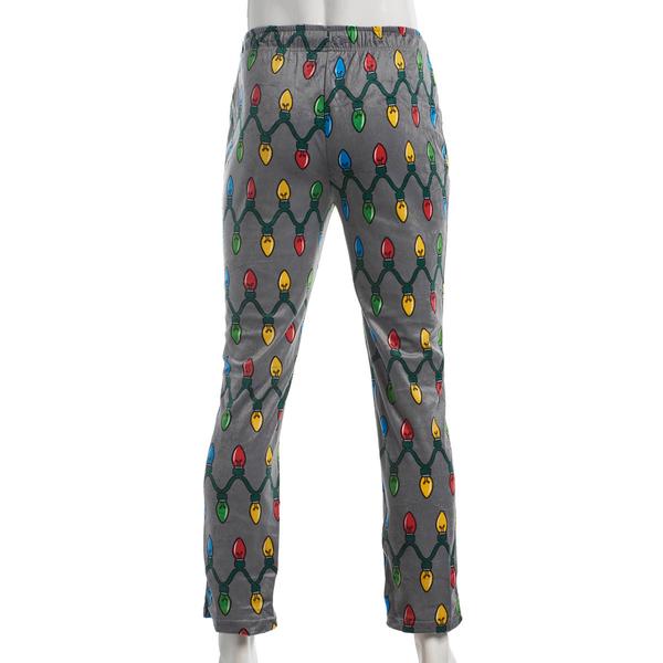 Mens Preswick & Moore® Holiday Lights Silky Fleece Pajama Pants