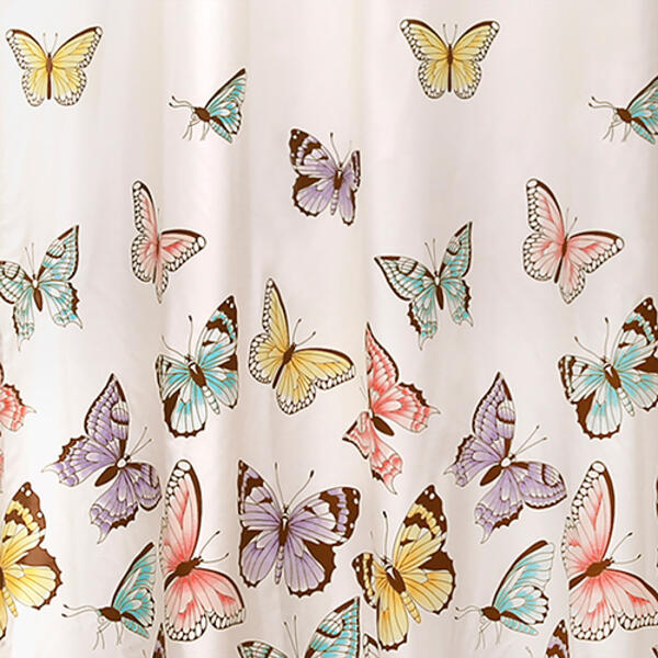 Lush Décor® Flutter Butterfly Shower Curtain