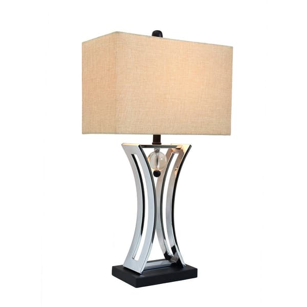 Elegant Designs Chrome Executive Business Table Lamp w/Shade