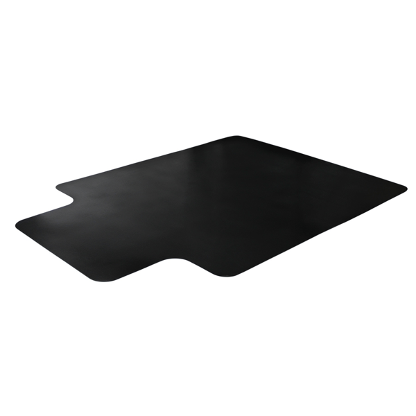 Floortex® Advantagemat® Black Vinyl Lipped Chair Mat for Carpets - image 