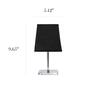 Simple Designs Mini Square Empire Fabric Shade Chrome Table Lamp - image 8