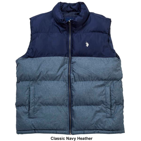 Mens U.S. Polo Assn.&#174; Color Block Puffer Vest