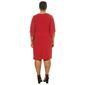 Plus Size MSK 3/4 Angel Sleeve Solid Side Ruched Sheath Dress - image 2