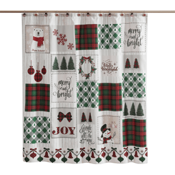 Avanti Patchwork Plaid Shower Curtain