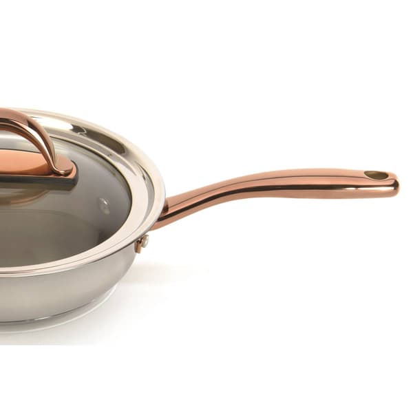 BergHOFF Ouro Stainless Steel 10in. Deep Skillet w/ Glass Lid