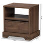 Baxton Studio Burnwood 1 Drawer Nightstand - image 10