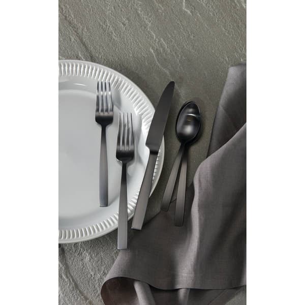 Hampton Forge Clearview Satin Black 20pc. Flatware Set