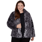 Plus Size Skyes the Limit Icy Blue Sparkle Leopard Jacket - image 1