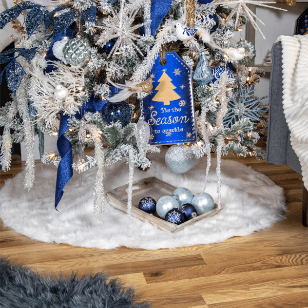 Northlight 6.5in. White & Blue Bird Glass Christmas Ornament