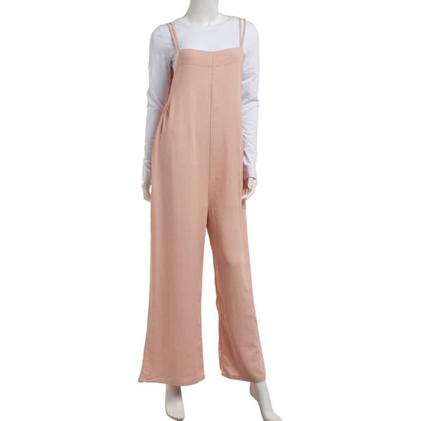 Juniors Hunter & Brown Linen Blend Overall Jumpsuit