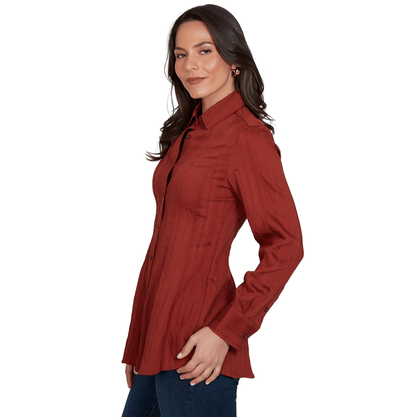 Plus Size Skye’s the Limit Urban Heirloom Button Down Blouse