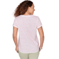 Womens Hearts of Palm Bloom Service Tropical Stripe Blouse - image 2