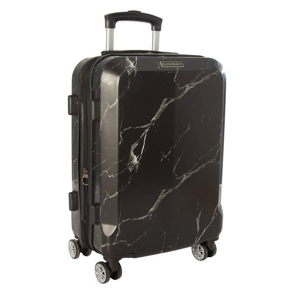 Journey 24in. Marble Hardside Spinner Luggage - Black - image 